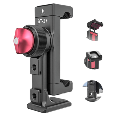 Ulanzi ST-27 Metal Phone Tripod Mount Clip 2476 – Universal Smartphone Holder for Tripods
